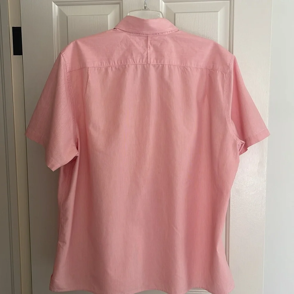Banana Republic   Men's   Short Sleeve Cotton   Button Down Slim Fit 17-17 1/2